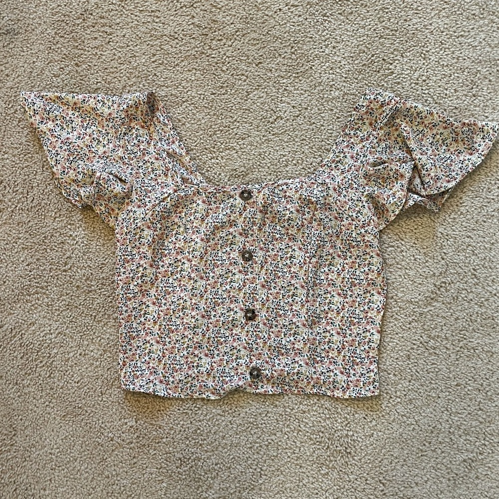 Cute off the shoulder crop top